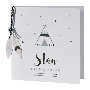 Tipi in zwart/wit/mint