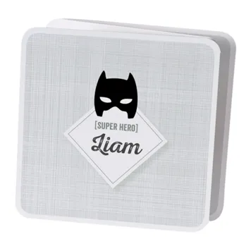Drieluik fotokaart met batmanmasker