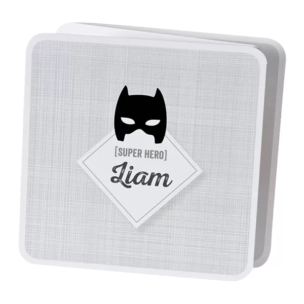 Drieluik fotokaart met batmanmasker