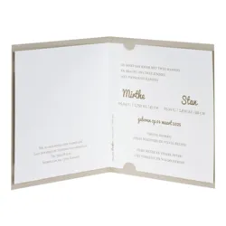 Tweeling geboortekaart sand papier met goudfolie