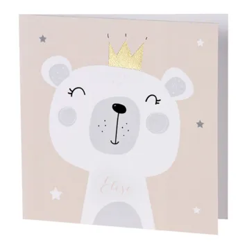 Teddybeer met gouden kroon