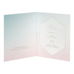 Geboortekaart kleurverloop mint en roze