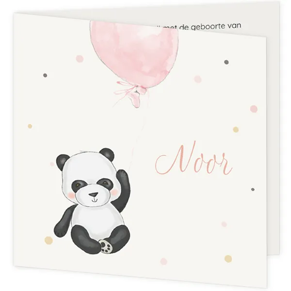 Panda met ballon - Noor