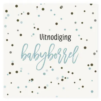 Kraamborrelkaartje confetti jongen
