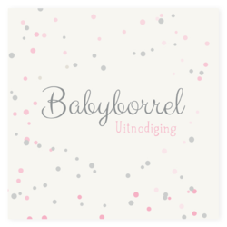 Babyborrelkaart confetti - Evi