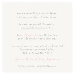 Babyborrelkaart confetti - Evi