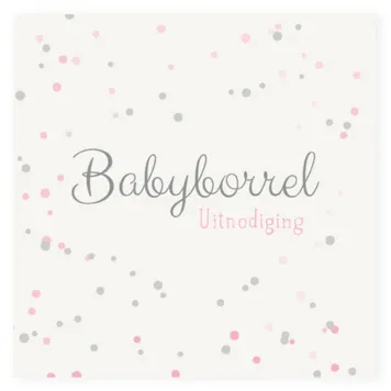 Babyborrelkaart confetti - Evi