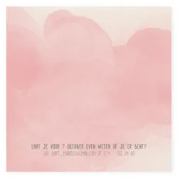 Kraamborrelkaartje Watercolor Roze