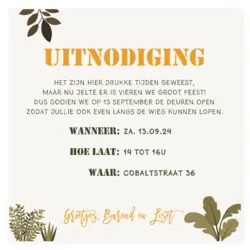 Kraamborrelkaart tijgertje