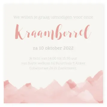 Kraamborrel roze berg Renske