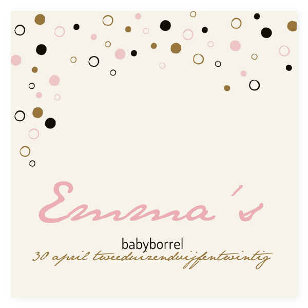 Babyborrelkaart Emma