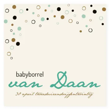 Babyborrelkaart Daan