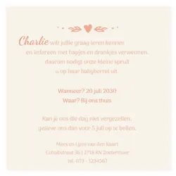 Babyborrelkaart Charlie