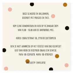 Kraamborrelkaart Eline