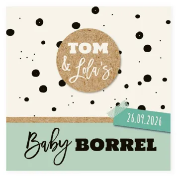 Kraamborrelkaart Tom en Lola