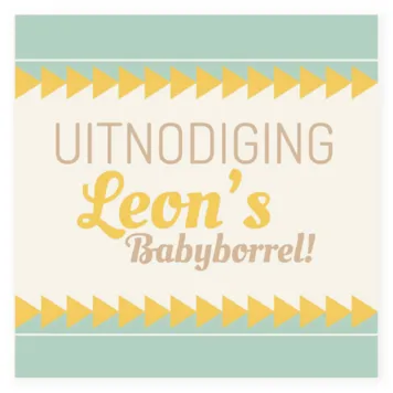 Kraamborrelkaart Leon