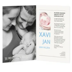 Geboortekaart magazine jongen