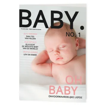 Geboortekaart magazine meisje