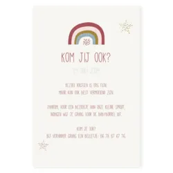 Kraamborrel regenboog rood