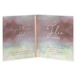 Watercolour met bladgouden hartjes, Julia
