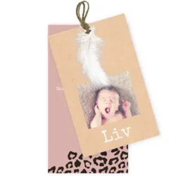 Luipaardprint label Liv
