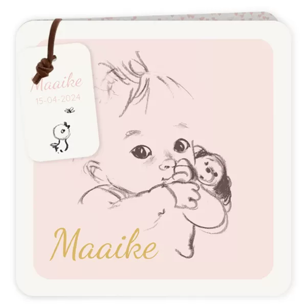 Meisje met knuffelhondje Maaike