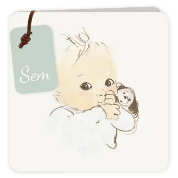 Jongen met knuffelhond