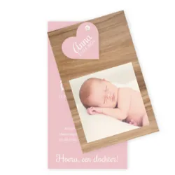 Labels hout met hartje