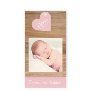 Labels hout met hartje