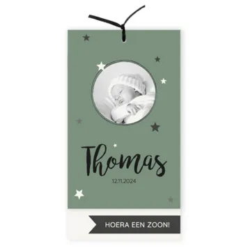 Labels groen met sterren
