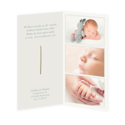 Geboortekaartjes voor een jongen - geboortekaartje LC809-J