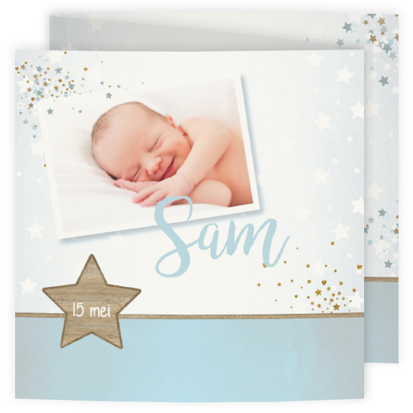 Geboortekaartjes voor een jongen - geboortekaartje HG004-J