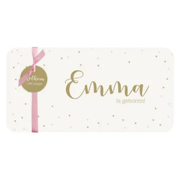 Goud -roze hartjes regen Emma