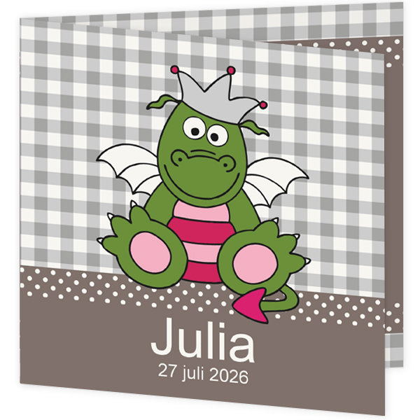 Sprookjes thema geboortekaartjes - geboortekaartje JJ022