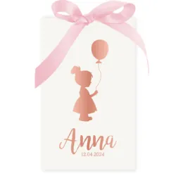 Hoesje, meisjes silhouet rosegoud-Anna