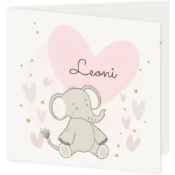 Lief olifantje voor hartje - Leoni