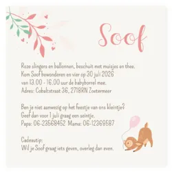 Babyborrel botanisch met een hertje