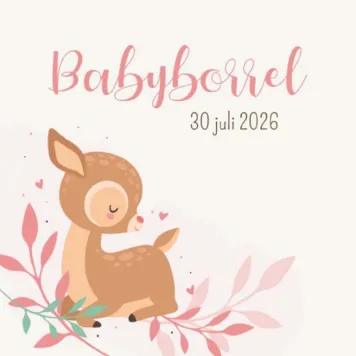 Babyborrel botanisch met een hertje
