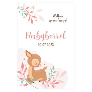 Babyborrel met een lief hertje