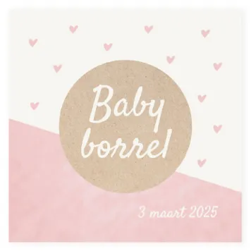 Babyborrel schuin vlak met cirkel meisje