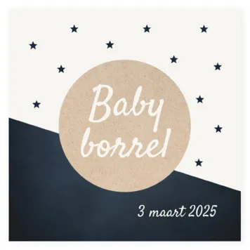 Babyborrel schuin vlak met cirkel jongen