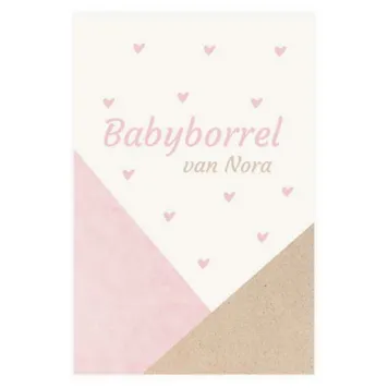 Babyborrel staand met schuine vlakken meisje