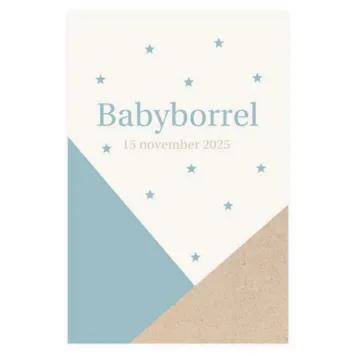 Babyborrel staand met schuine vlakken jongen