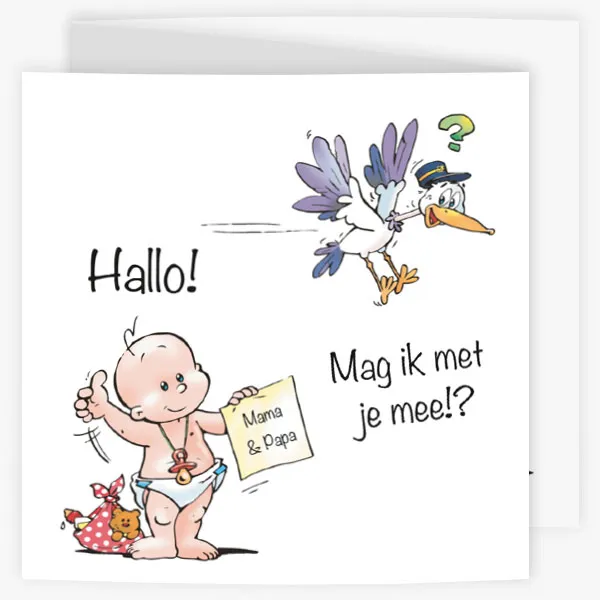 Ooievaar cartoon