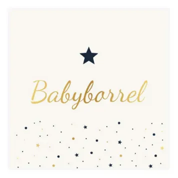 Babyborrel jongen met sterren en foliedruk