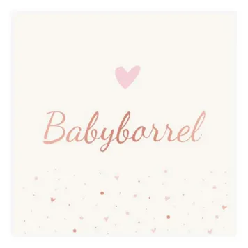 Babyborrel meisje met hartjes en foliedruk