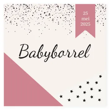 Babyborrel schuine vlakken meisje roze
