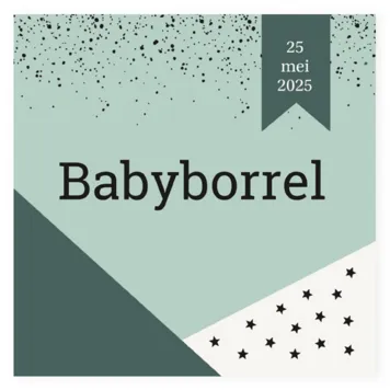 Babyborrel schuine vlakken jongen groen