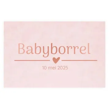 Babyborrel roze met rosefolie