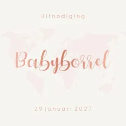 Babyborrel wereldkaart met foliedruk